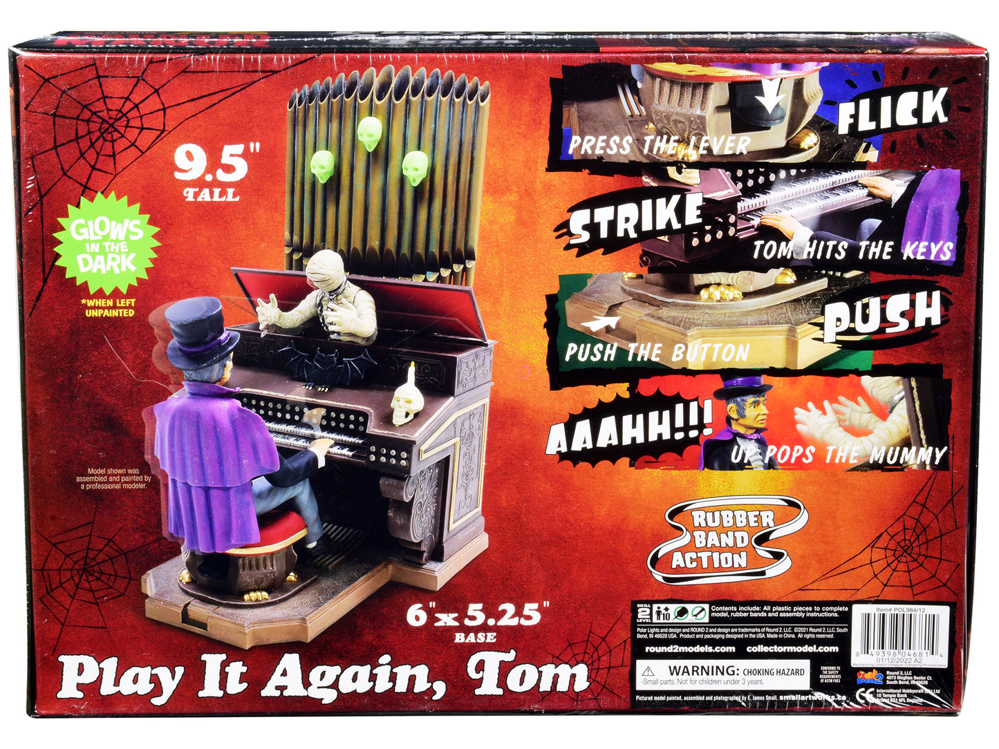 Skill 2 Model Kit Haunted Manor "Play it Again Tom" Diorama Set 1/12 Scale Model by Polar Lights-DiecastModeler.com