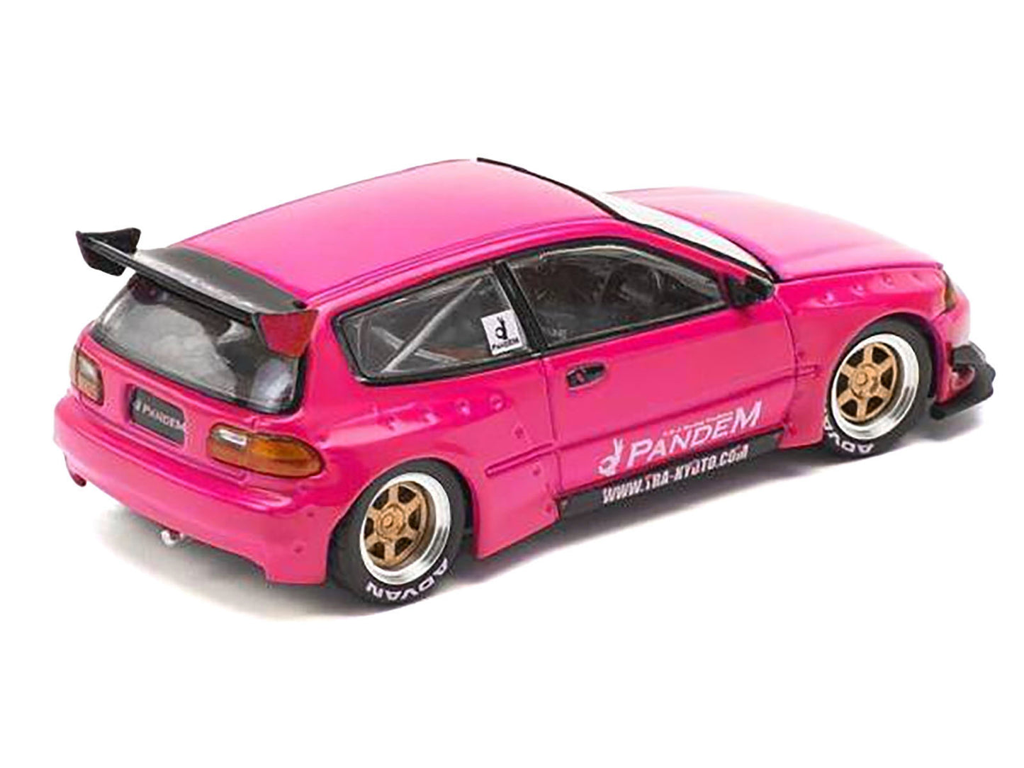 Pandem Civic EG6 RHD (Right Hand Drive) Pink "Enigma Exclusive Edition" 1/64 Diecast Model Car by Pop Race