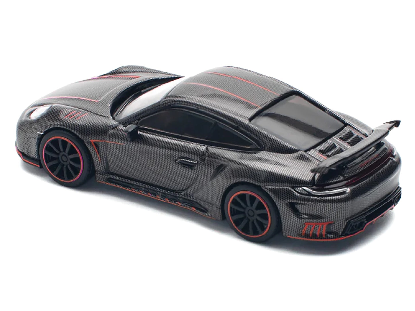 992 Stinger GTR Carbon Edition with Red Accents 1/64 Diecast Model Car by Pop Race-DiecastModeler.com