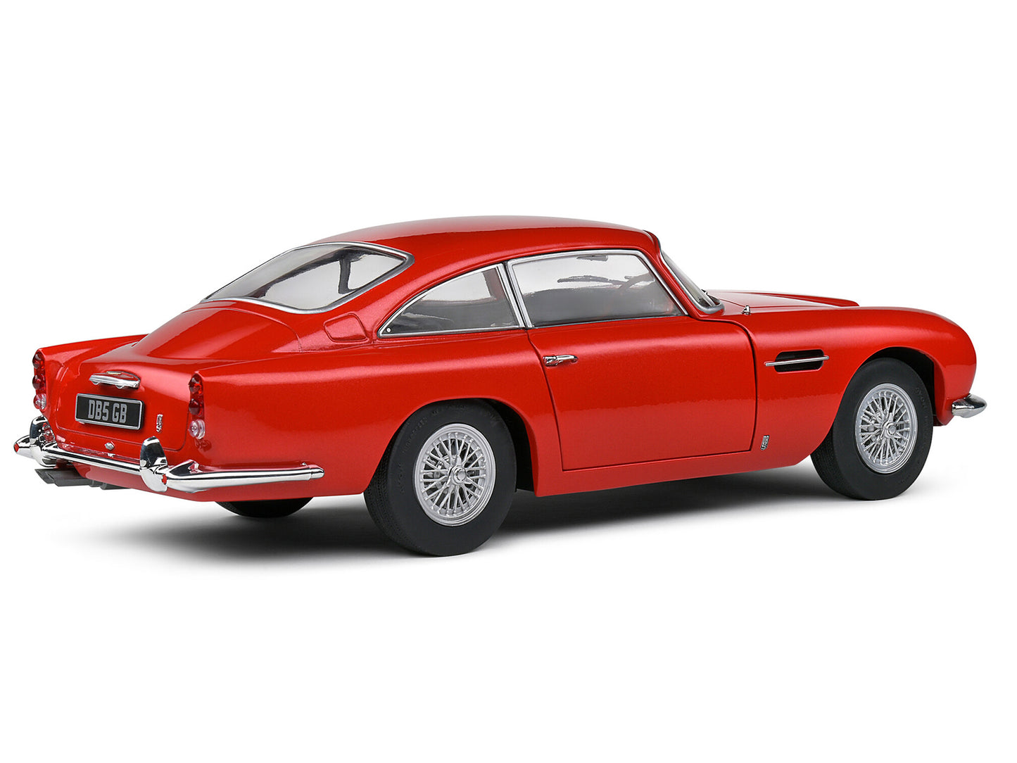 1964 Aston Martin DB5 RHD (Right Hand Drive) Red Metallic 1/18 Diecast Model Car by Solido-DiecastModeler.com