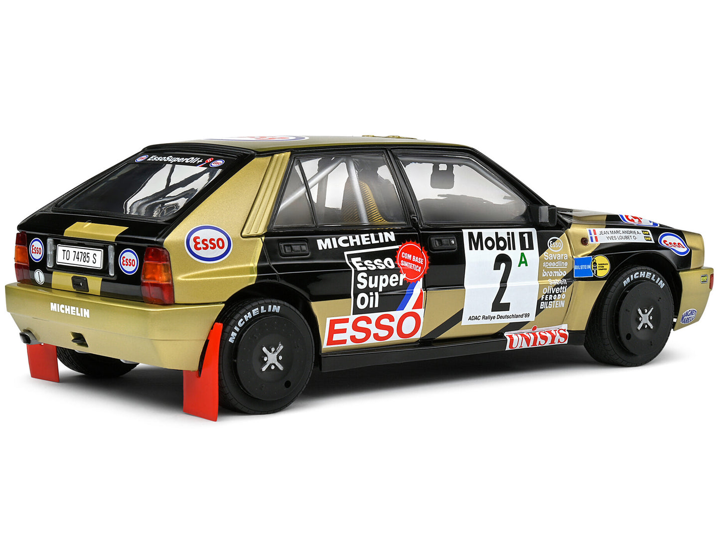 Lancia Delta HF Integrale #2 Yves Loubet - Jean-Marc Andrie 3rd Place "ADAC Rallye Deutschland" (1989) "Competition" Series 1/18 Diecast Model Car by Solido-DiecastModeler.com