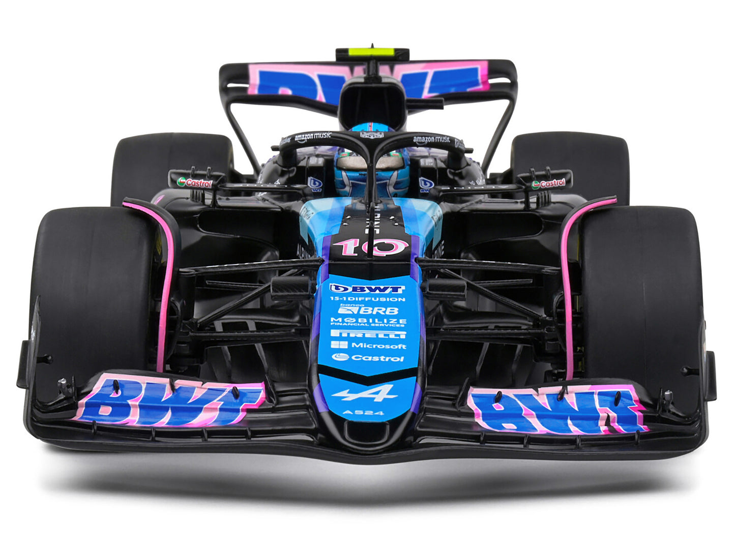 Alpine A524 #10 Pierre Gasly "BWT" Formula One F1 Monaco GP (2024) "Competition" Series 1/18 Diecast Model Car by Solido-DiecastModeler.com
