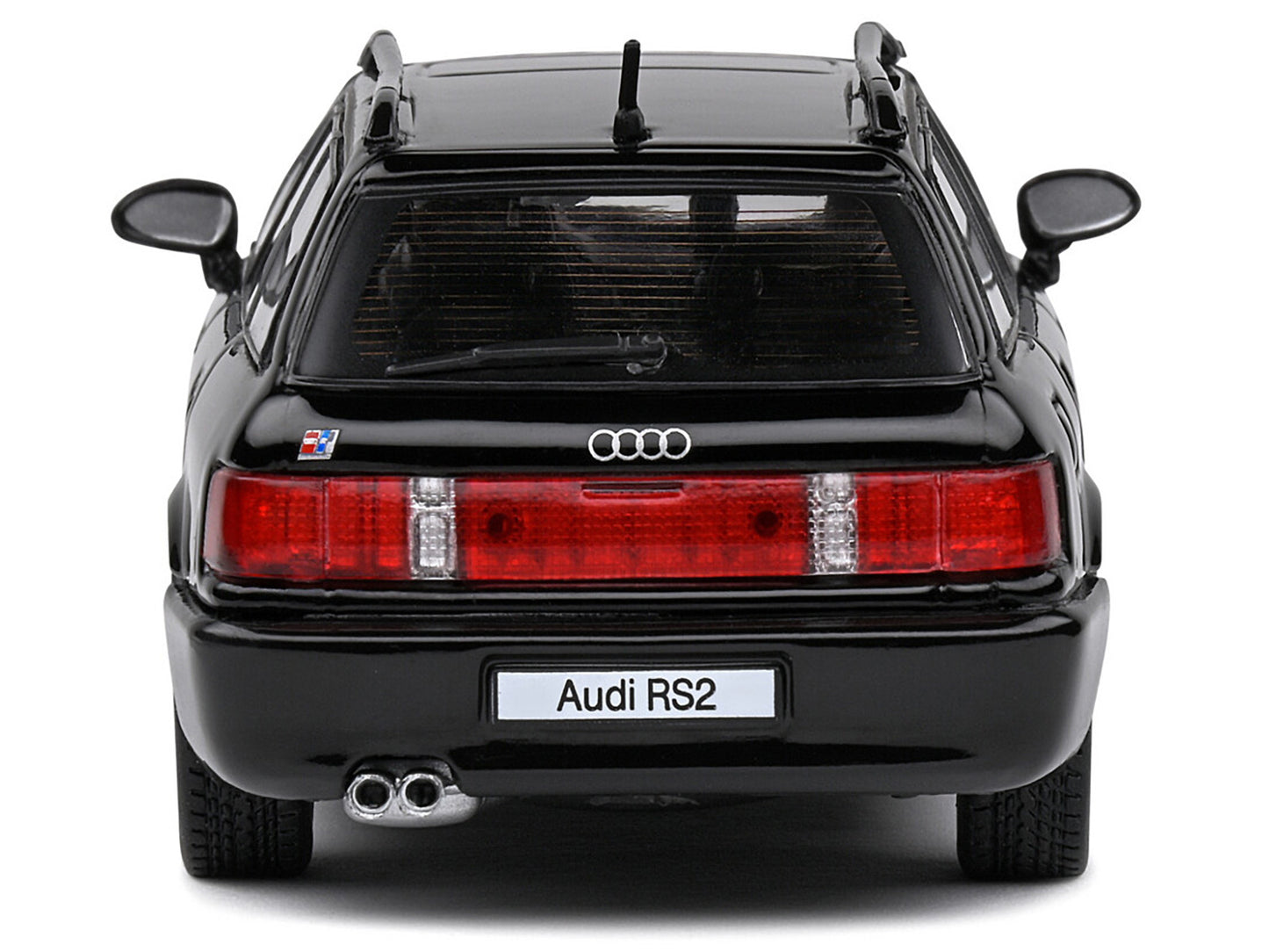 1995 Audi Avant RS2 Brilliant Black with Roofrack 1/43 Diecast Model Car by Solido