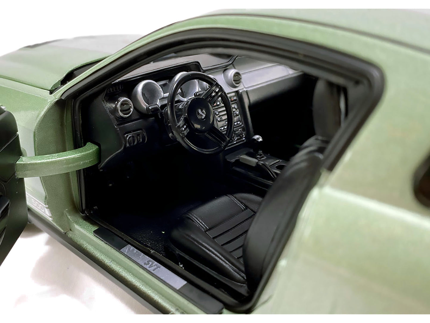 2007 Ford Shelby GT500 Lime Green Metallic with Silver Stripes "Shelby Collectibles" Series 1/18 Diecast Model Car by ACME