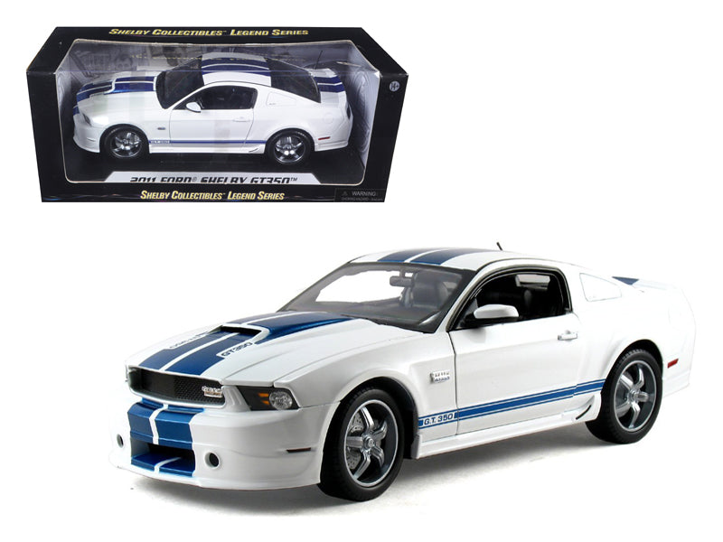 2011 Ford Shelby Mustang GT350 White 1/18 Diecast Model Car by Shelby Collectibles-DiecastModeler.com