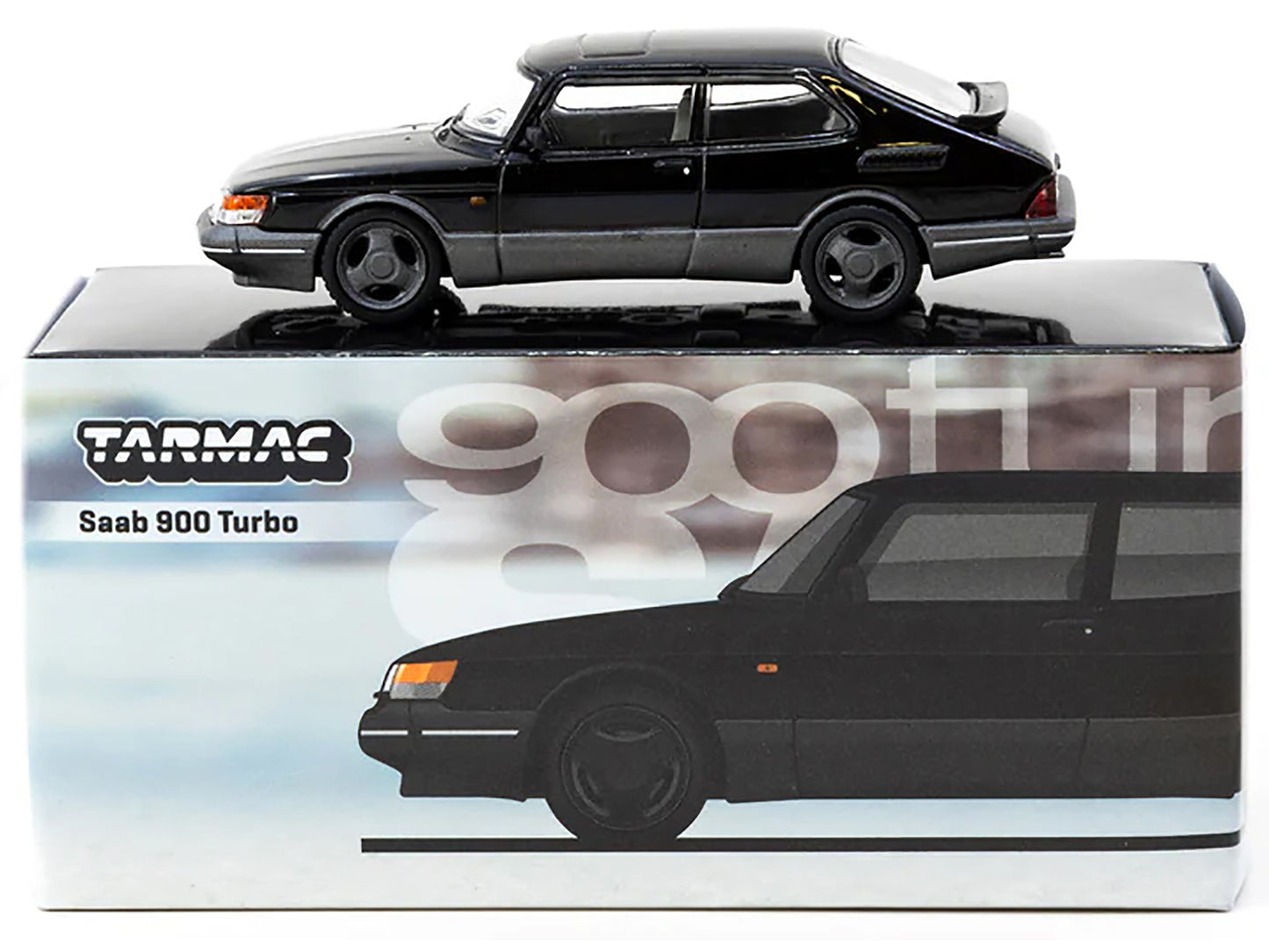 Saab 900 Turbo Black "Global64" Series 1/64 Diecast Model by Tarmac Works