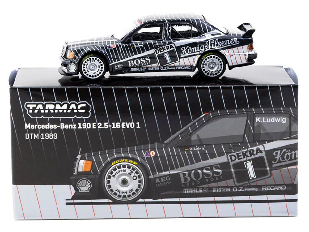 Mercedes-Benz 190 E 2.5-16 EVO 1 #1 Klaus Ludwig "Deutsche Tourenwagen Meisterschaft (DTM)" (1989) "Global64" Series 1/64 Diecast Model by Tarmac Works