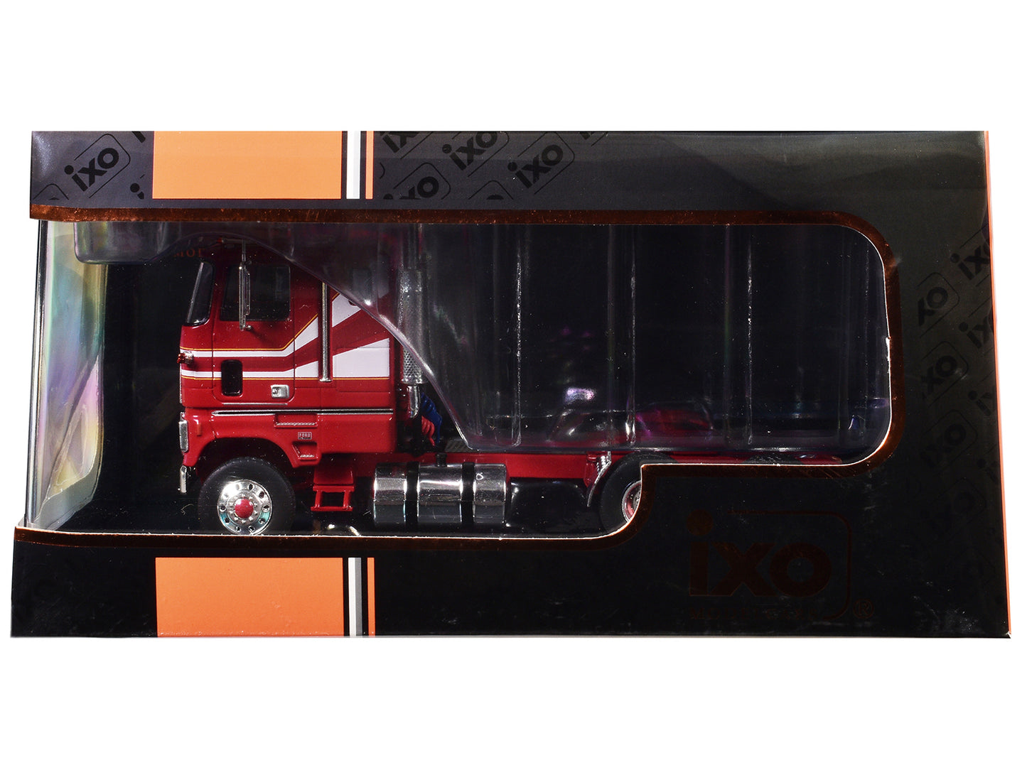 1976 Ford CL 9000 Truck Tractor Red with White Stripes 1/43 Diecast Model by IXO Models