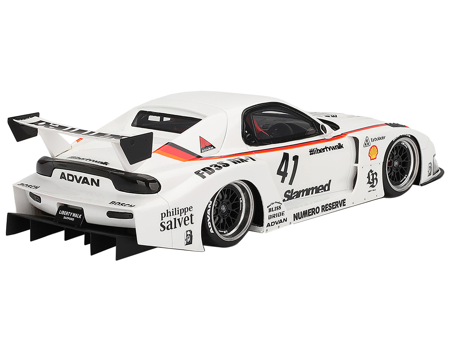 Mazda RX-7 LB-Super Silhouette #41 "Numero Reserve" White 1/18 Model Car by Top Speed