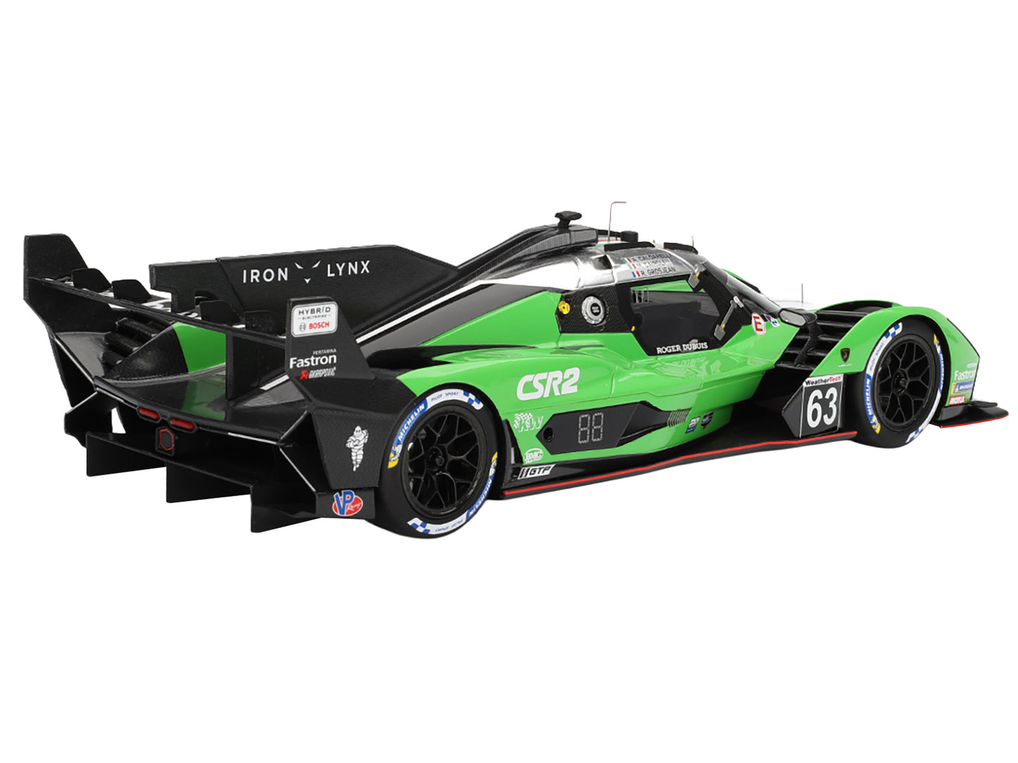 Lamborghini SC63 #63 Matteo Cairoli - Andrea Caldarelli - Romain Grosjean "Iron Lynx" IMSA "12 Hours of Sebring" (2024) 1/18 Model Car by Top Speed