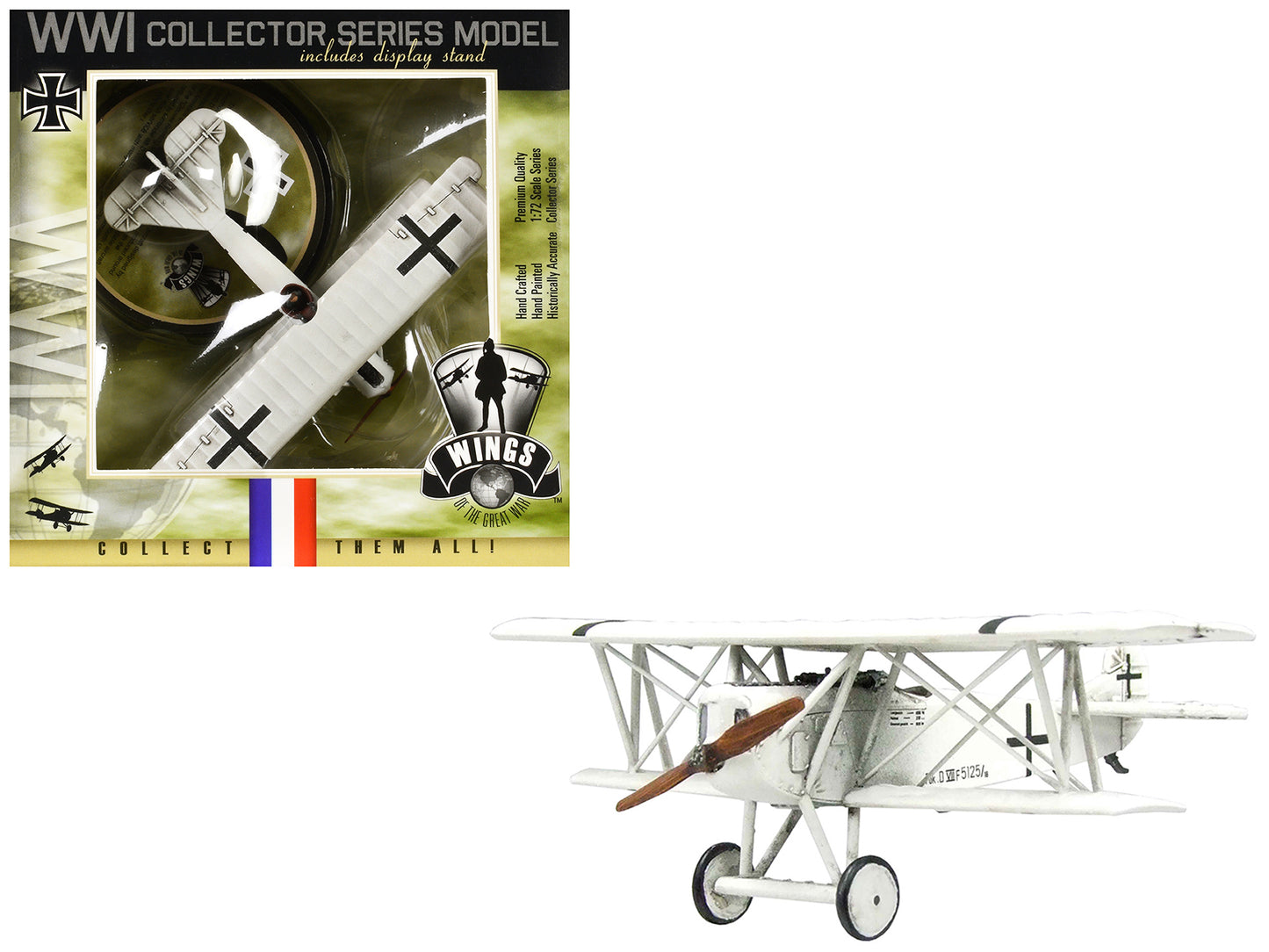 Fokker D.VII Aircraft "Hermann Goring Jagdgeschwader 1" (1918) German Luftwaffe 1/72 Model Airplane by Wings of the Great War-DiecastModeler.com
