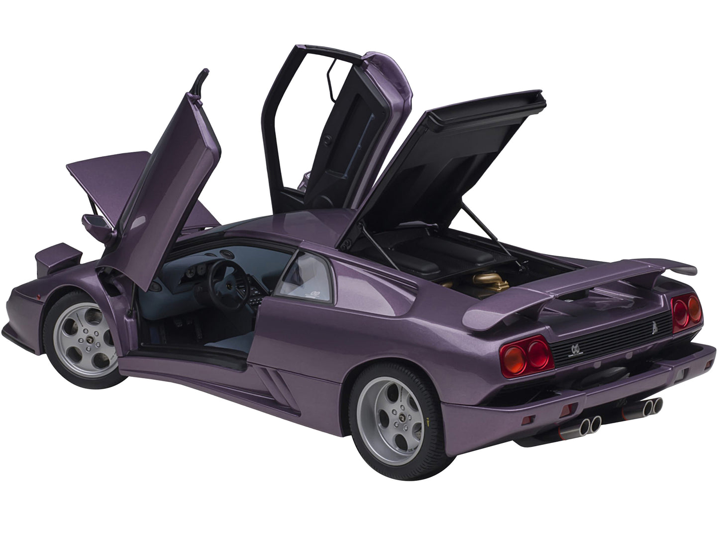 Lamborghini Diablo SE30 Jota Viola SE30 / Purple Metallic with Blue Interior 1/18 Model Car by Autoart-DiecastModeler.com
