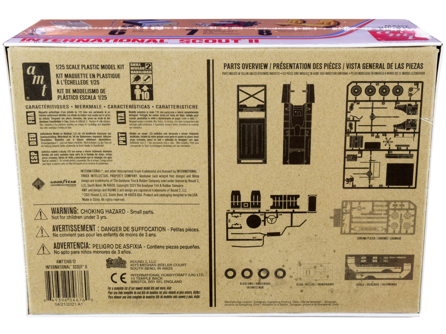 Skill 2 Model Kit IH International Harvester Scout II 1/25 Scale Model by AMT-DiecastModeler.com