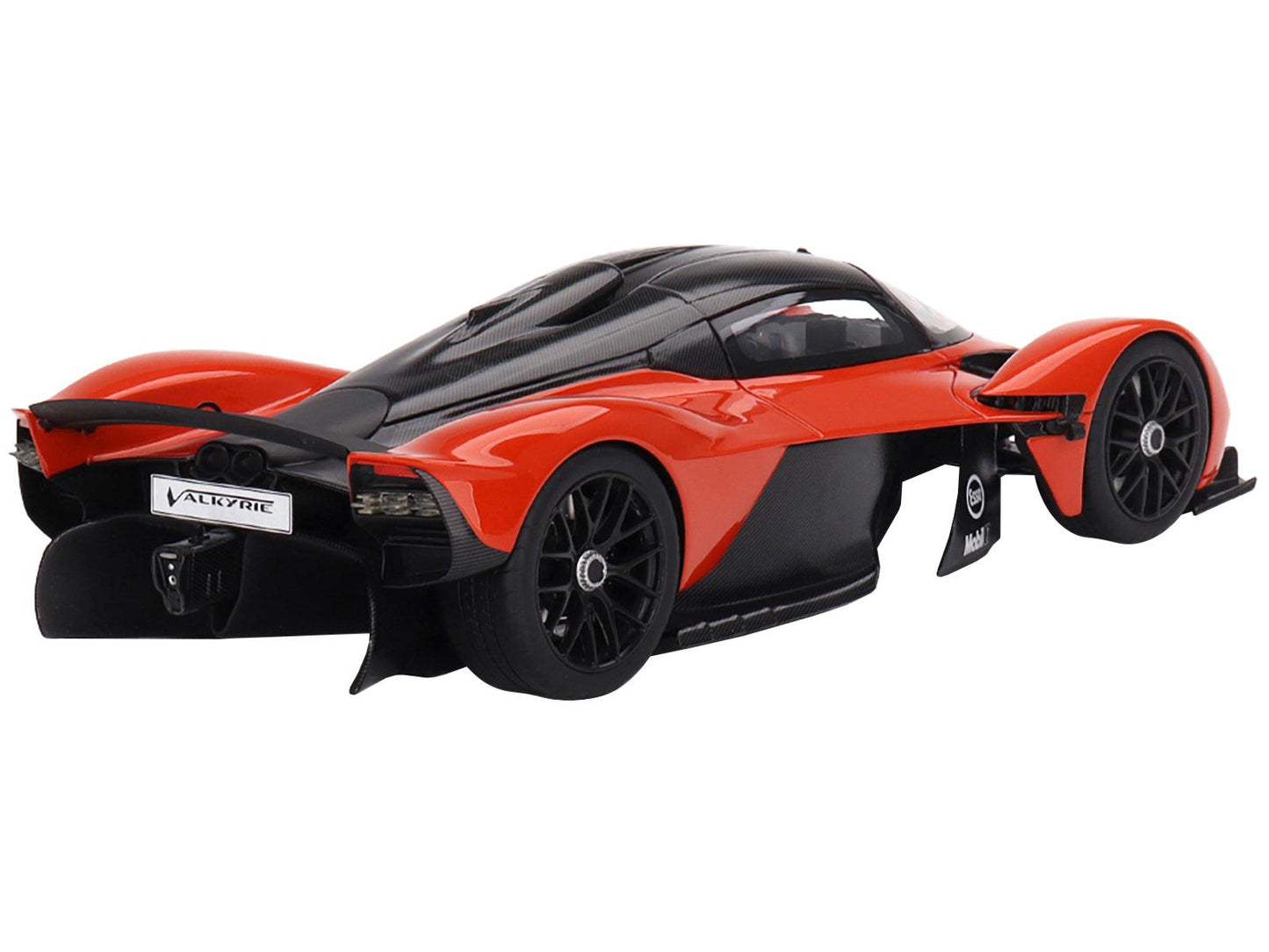 Aston Martin Valkyrie Maximum Orange with Black Top 1/18 Model Car by Top Speed-DiecastModeler.com
