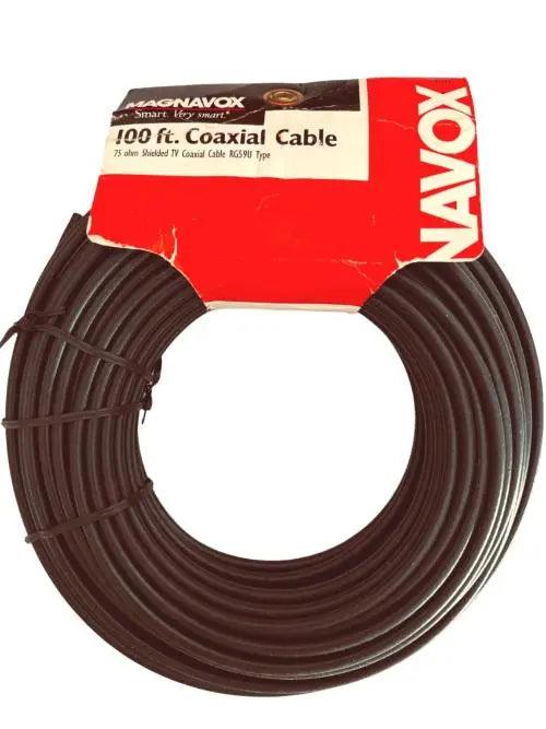 Coaxial TV Cable 75ohm - Black-DiecastModeler.com