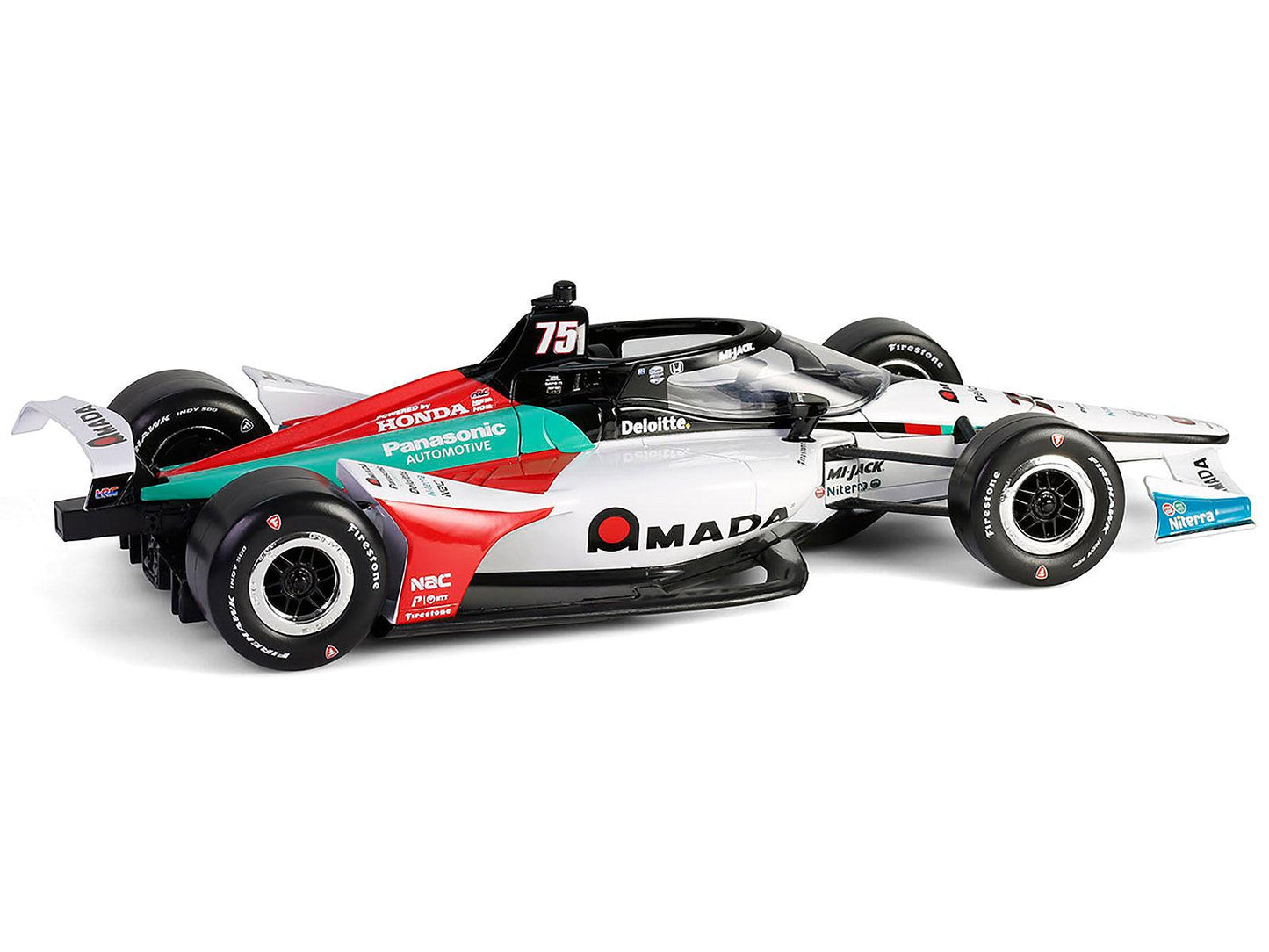 Dallara IndyCar #75 Takuma Sato "AMADA" Rahal Letterman Lanigan Racing "NTT IndyCar Series" (2024) 1/18 Diecast Model Car by Greenlight-DiecastModeler.com