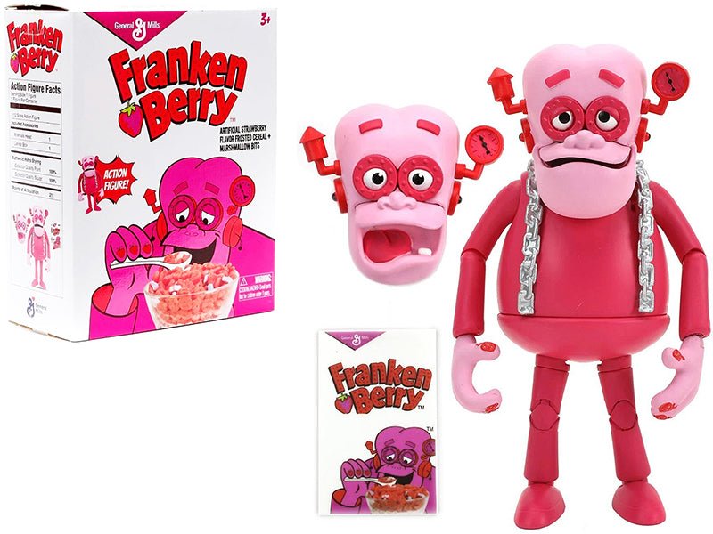 Franken Berry 6.25" Moveable Figurine with Alternate Head and Cereal Box "General Mills" 1/12 Scale by Jada-DiecastModeler.com