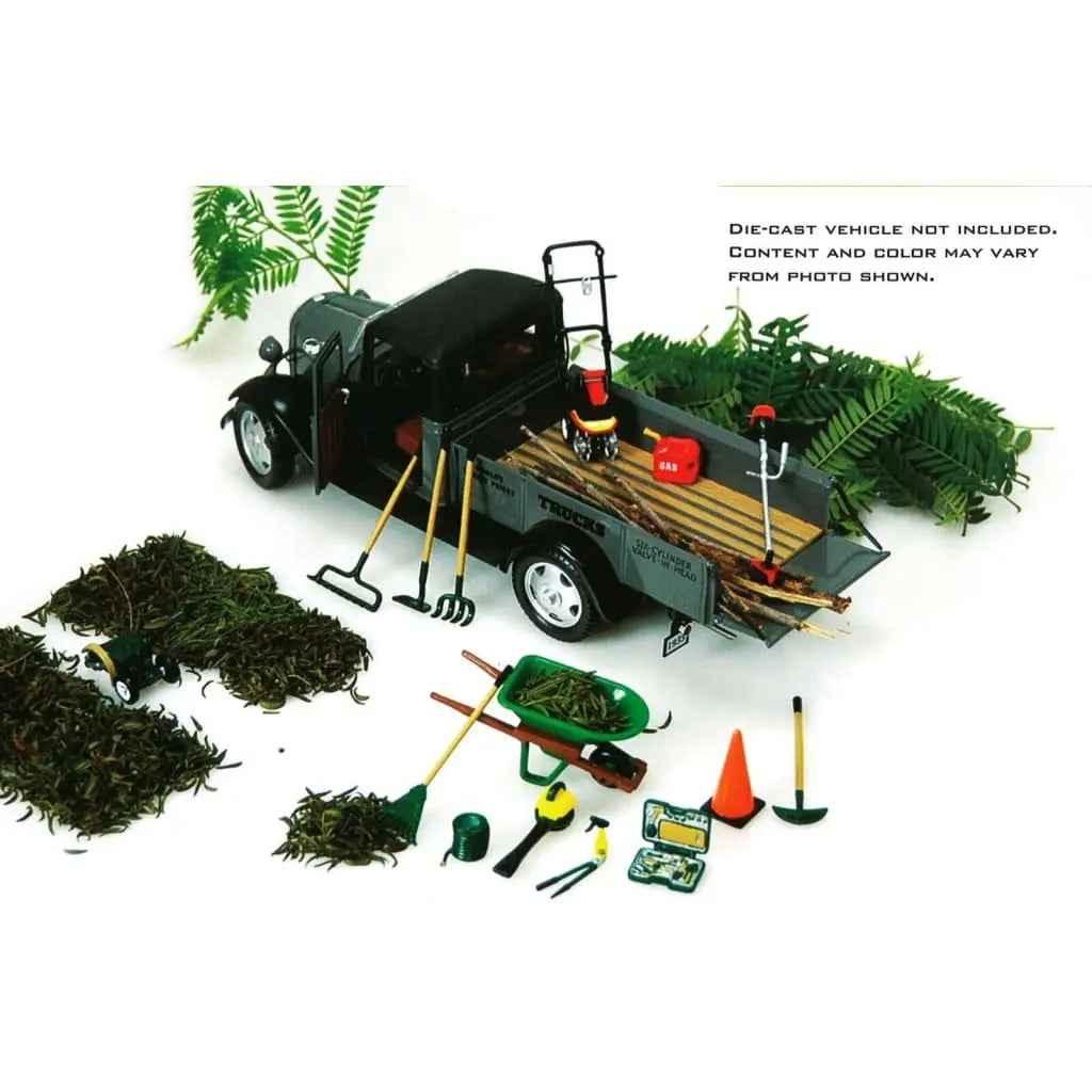 Garage Diorama Accessory Set - Hobby Gear Landscape Service(1/24 Scale)-DiecastModeler.com