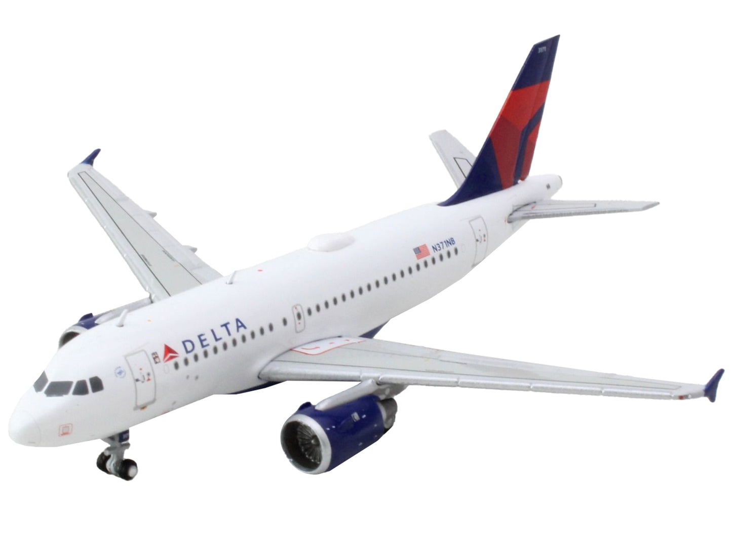Airbus A319 Commercial Aircraft "Delta Air Lines" White with Blue and Red Tail 1/400 Diecast Model Airplane by GeminiJets