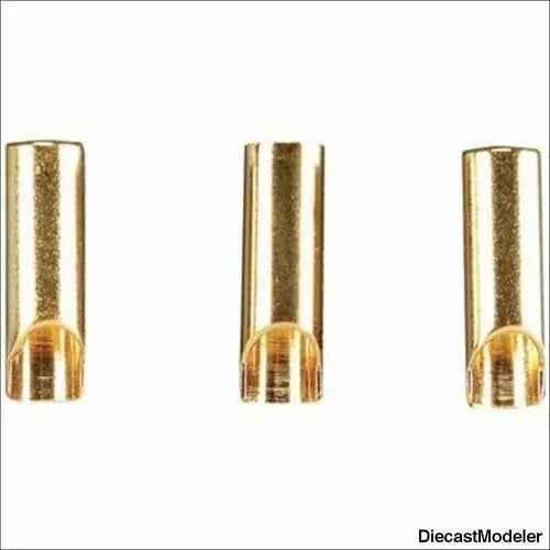 Great Planes Gold Plate Bullet Connector Fem 3.5mm (3)-DiecastModeler.com
