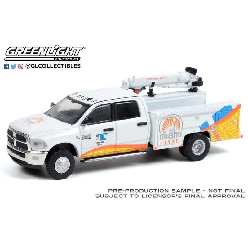 Greenlight - 2015 Ram 3500 Crane Truck - Port of Miami Tunnel -1:64 diecast-DiecastModeler.com