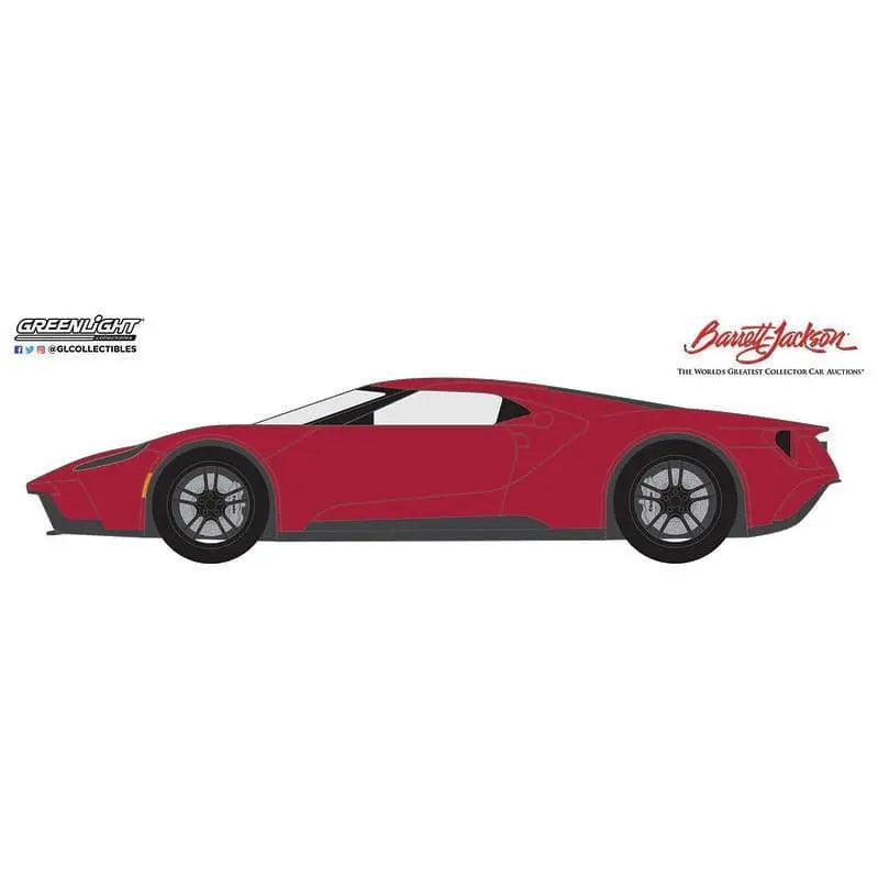 Greenlight - Barrett Jackson 2017 Ford GT in Liquid Red with White Stripes-DiecastModeler.com