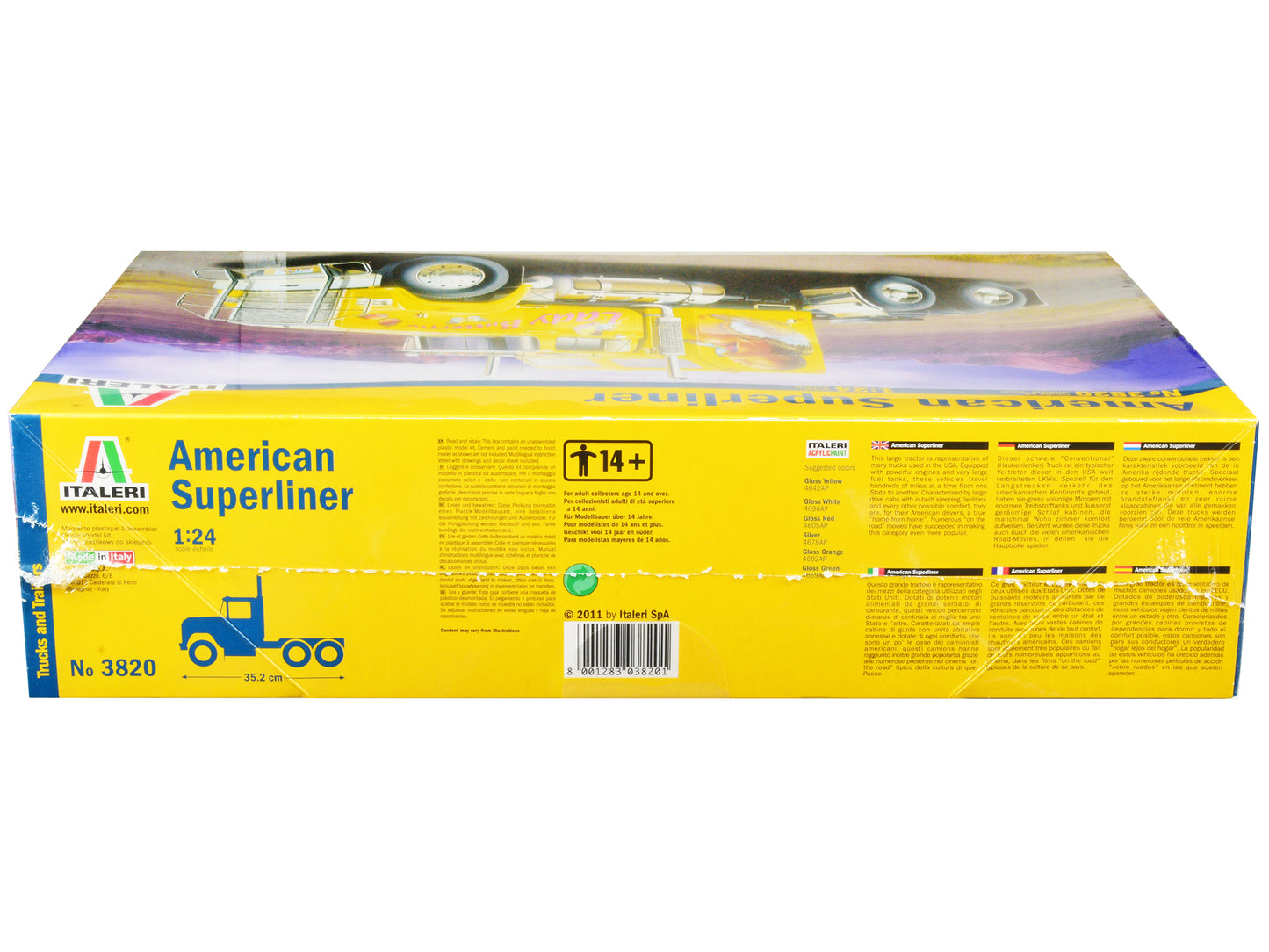 Skill 5 Model Kit American Superliner Truck Tractor "Lady Butterfly" 1/24 Scale Model by Italeri-DiecastModeler.com