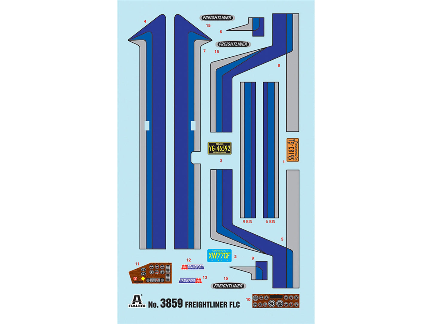 Skill 4 Model Kit Freightliner FLC Truck Tractor 1/24 Scale Model by Italeri-DiecastModeler.com