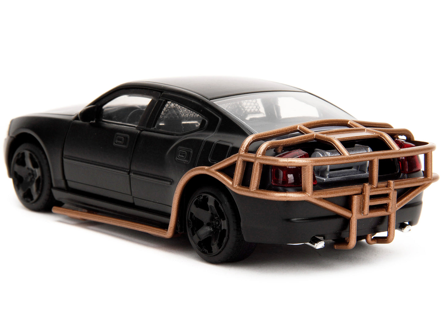2006 Dodge Charger Matt Black with Outer Cage "Fast & Furious" Series 1/32 Diecast Model Car by Jada-DiecastModeler.com