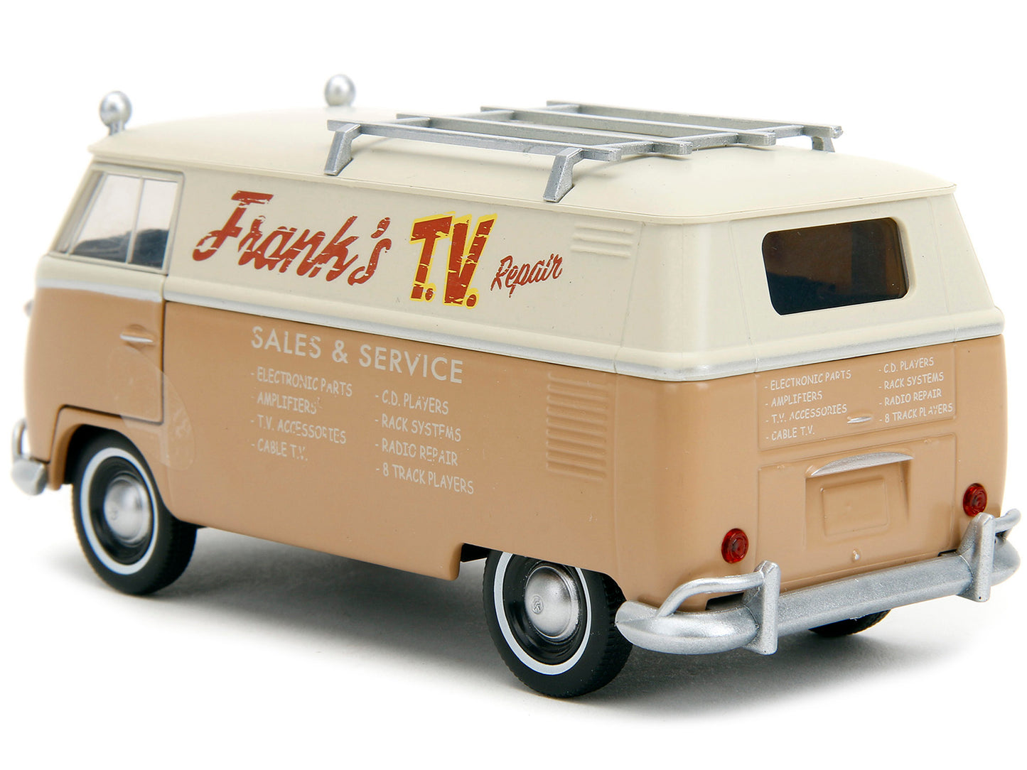 Volkswagen Bus "WheelJack" Tan and Beige "Frank's TV Repair" "Transformers: Rise of the Beasts" (2023) Movie "Hollywood Rides" Series 1/32 Diecast Model Car by Jada-DiecastModeler.com