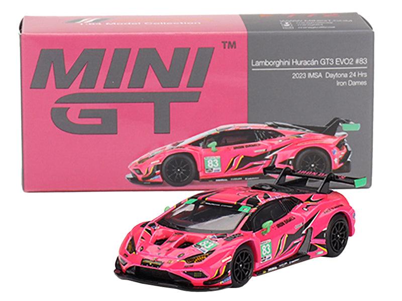 Lamborghini Huracan GT3 EVO2 #83 Sarah Bovy - Rahel Frey - Michelle Gatting - Doriane Pin "Iron Dames" "24 Hours of Daytona" (2023) Limited Edition 1/64 Diecast Model Car by Mini GT-DiecastModeler.com