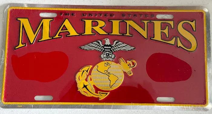 License Plate: United States Marines Sign-DiecastModeler.com