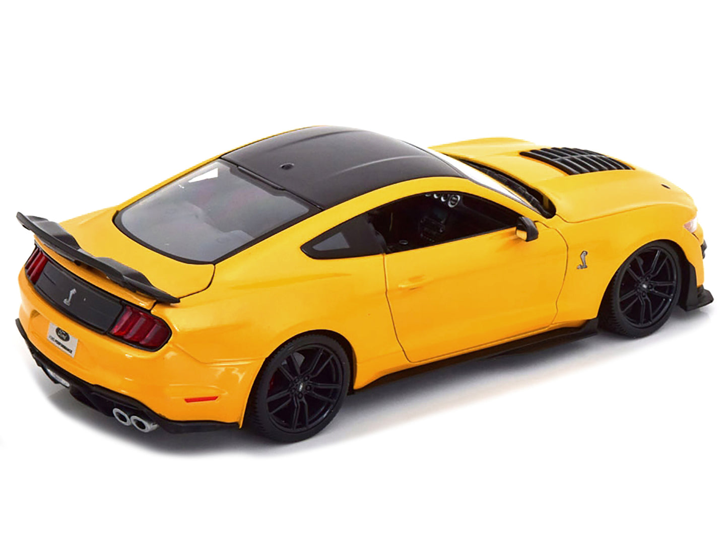2020 Ford Mustang Shelby GT500 Yellow with Black Top "Special Edition" 1/18 Diecast Model Car by Maisto-DiecastModeler.com