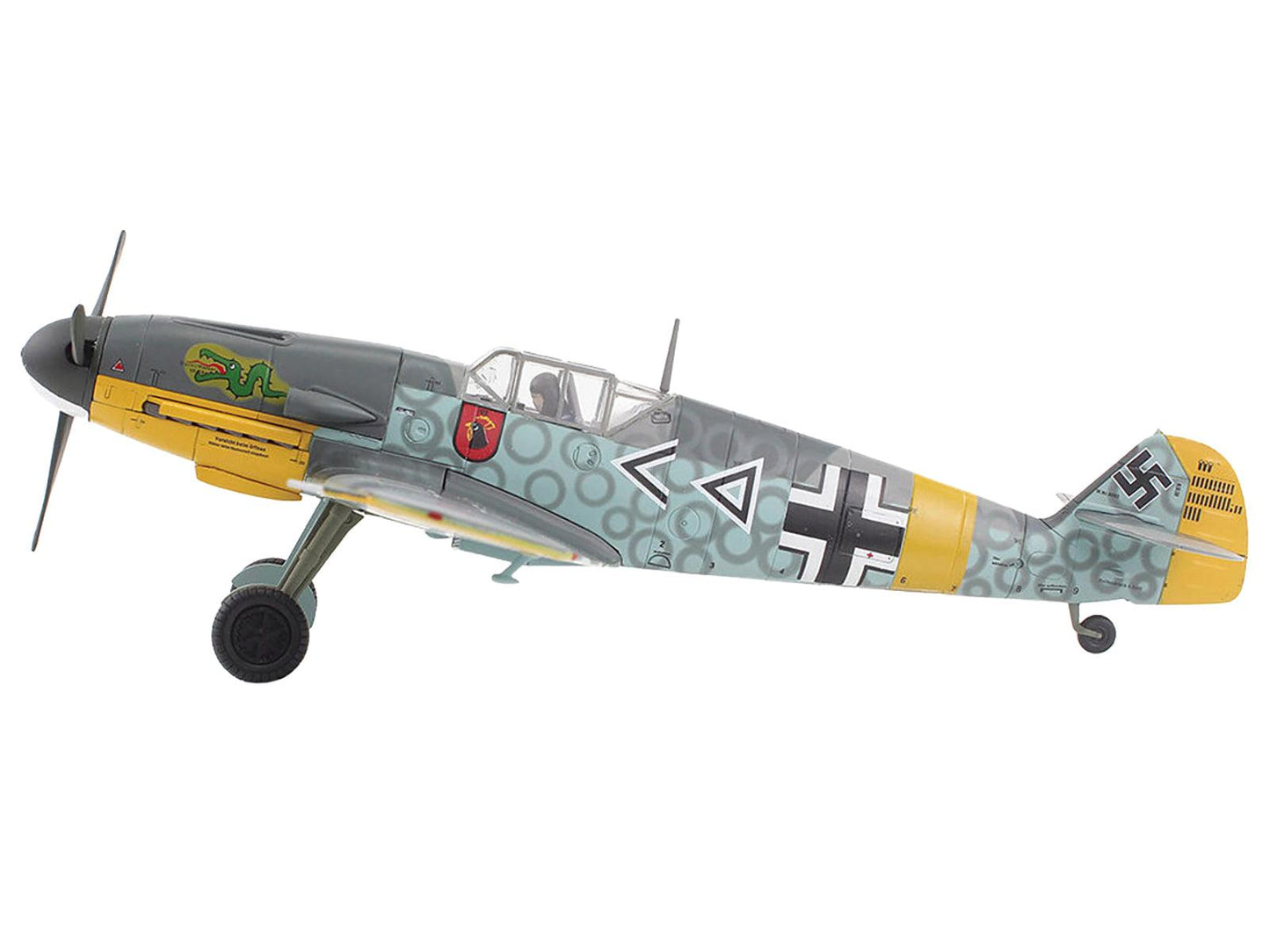 Messerschmitt Bf 109F-2 Fighter Aircraft "JG 3 Hans Von Hahn Russia" (1941) German Luftwaffe "Air Power Series" 1/48 Diecast Model by Hobby Master-DiecastModeler.com