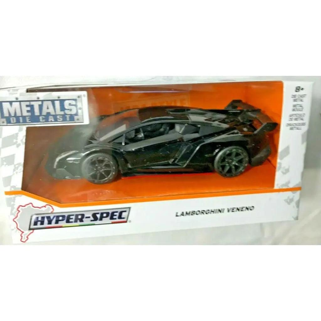 Metals Die Cast | Hyper-Spec 2017 Lamborghini Veneno Hardtop. Black - 1:32-DiecastModeler.com
