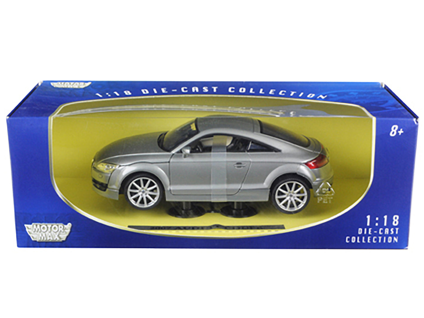 2007 Audi TT Coupe Grey 1/18 Diecast Car Model by Motormax-DiecastModeler.com