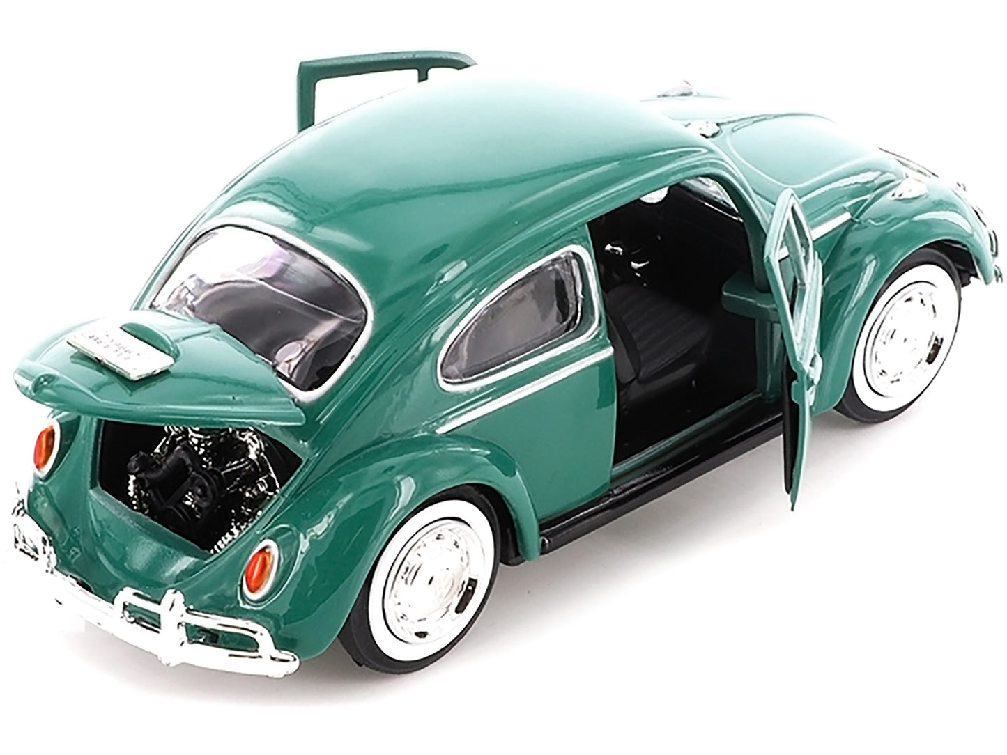 1966 Volkswagen Beetle Green 1/24 Diecast Model Car by Motormax-DiecastModeler.com