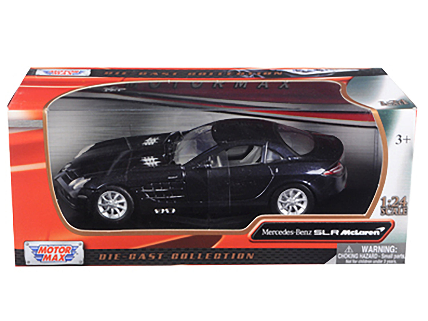 Mercedes Mclaren SLR Metallic Black 1/24 Diecast Model Car by Motormax