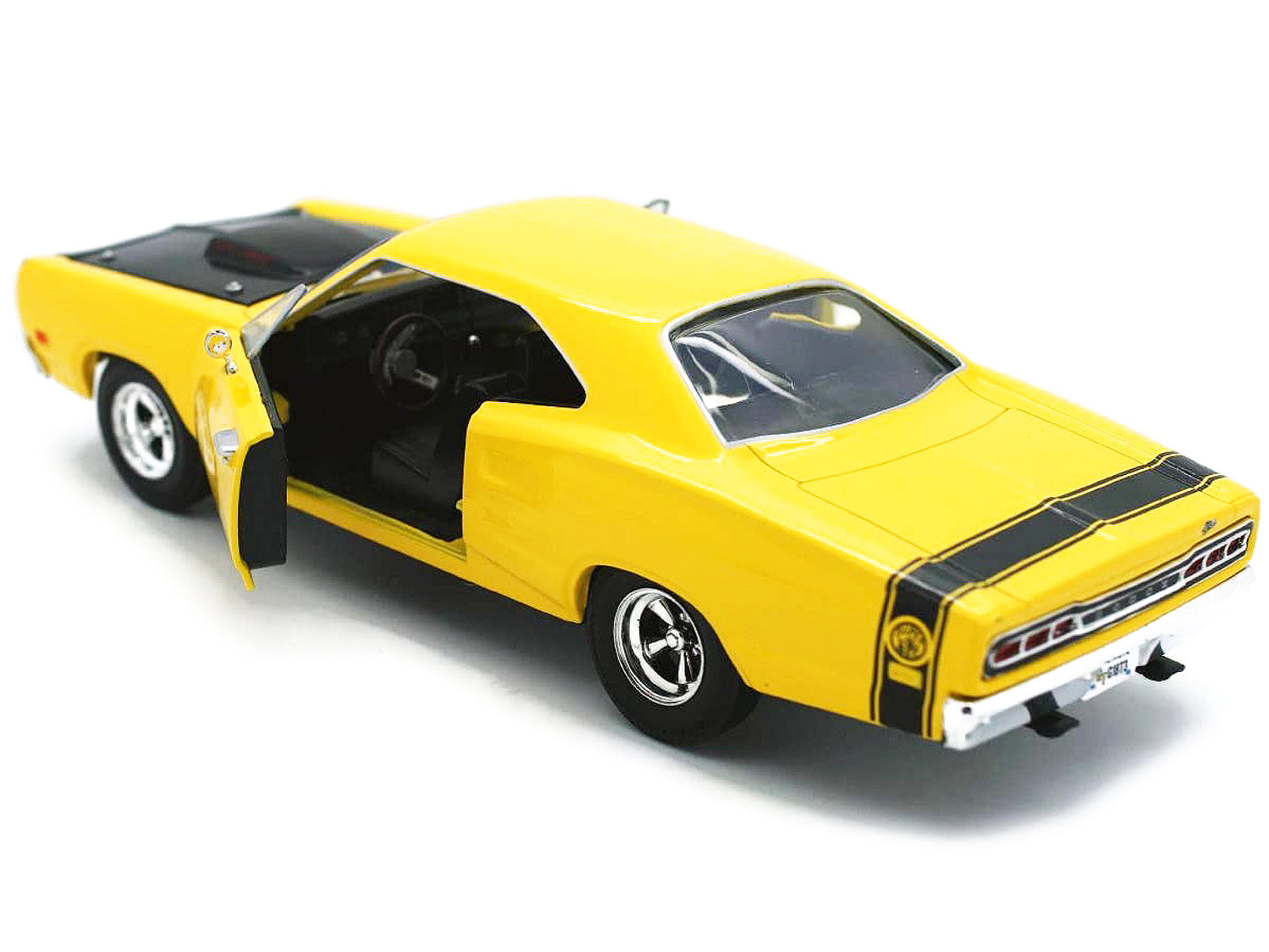 1969 Dodge Coronet Super Bee Yellow 1/24 Diecast Car Model by Motormax-DiecastModeler.com