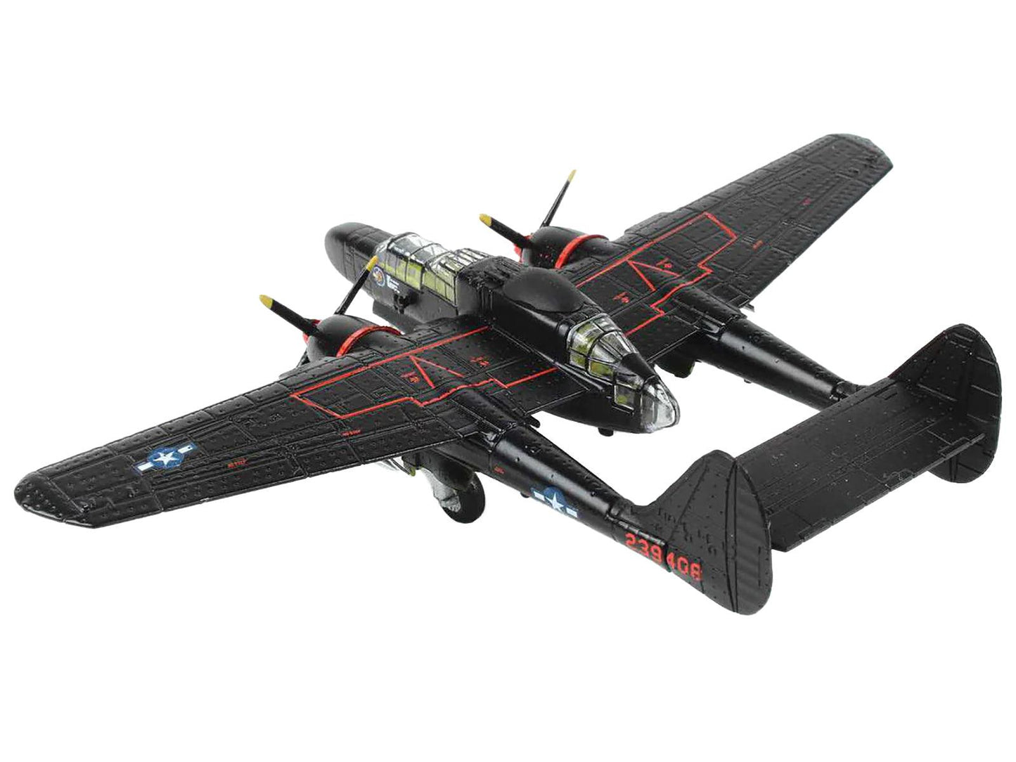 Northrop P-61B Black Widow Fighter Aircraft "Lady in the Dark" "Maj. Lee Kendall 548th NFS" (1945) "Smithsonian National Air and Space Museum" "Collector Series" 1/144 Diecast Model by Air Force 1-DiecastModeler.com