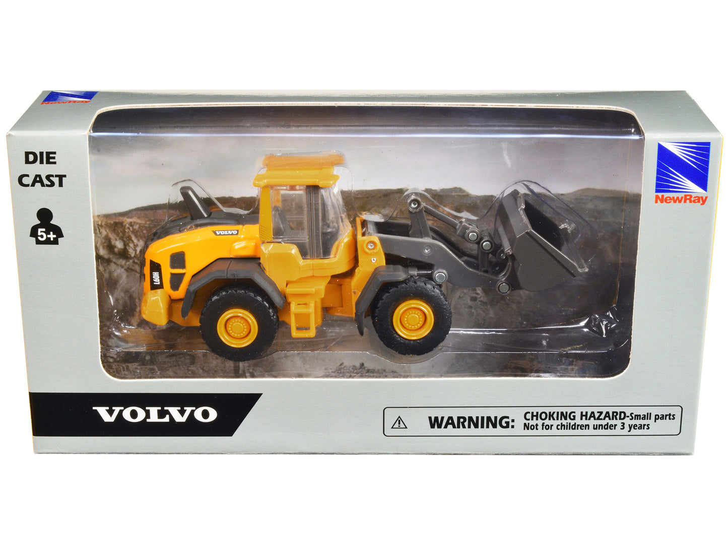 Volvo L60H Wheel Loader Yellow Diecast Model by New Ray