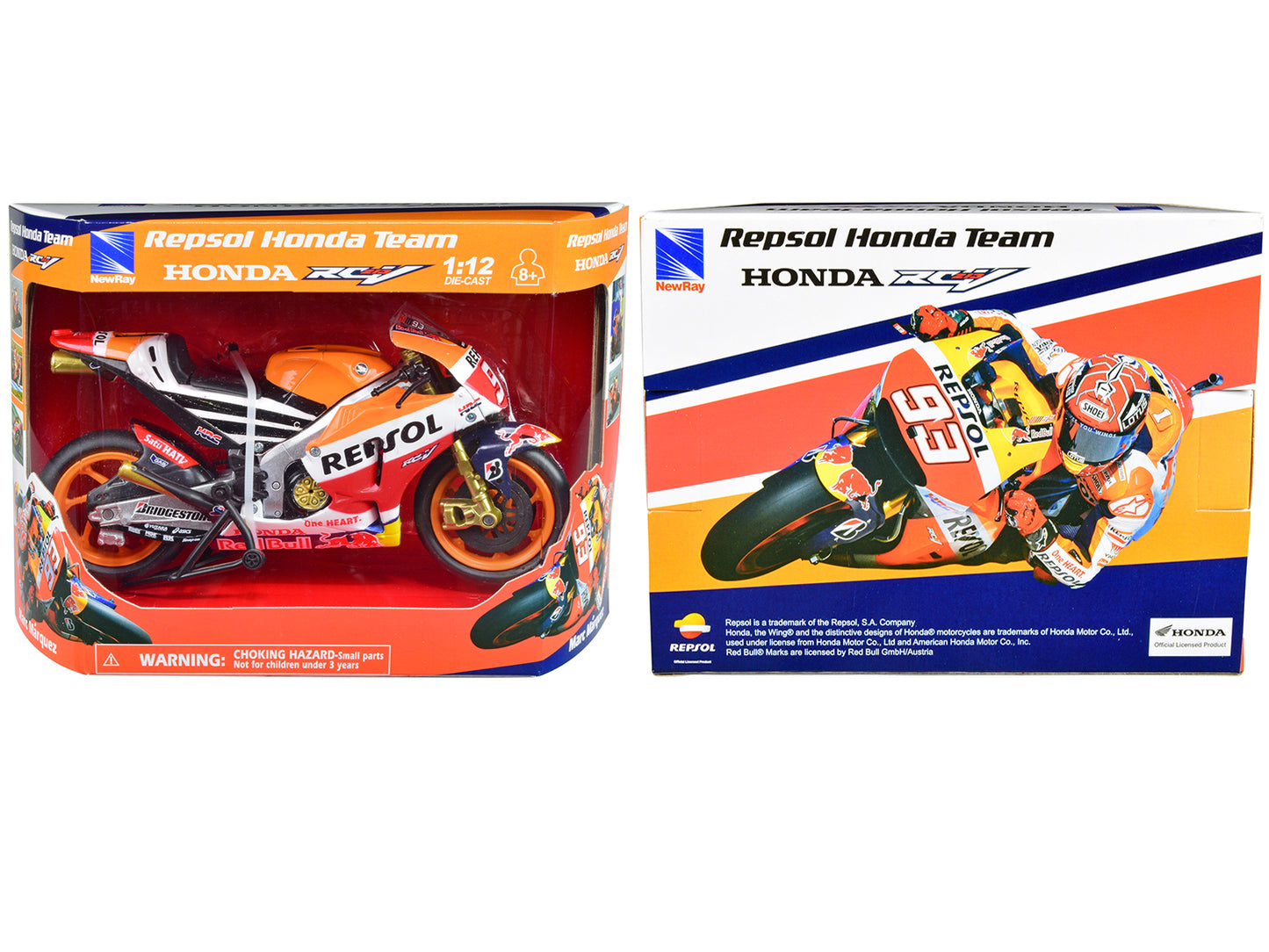 Honda RC213V Motorcycle #93 Marc Marquez "Repsol Honda Team" MotoGP (2015) 1/12 Diecast Model by New Ray-DiecastModeler.com