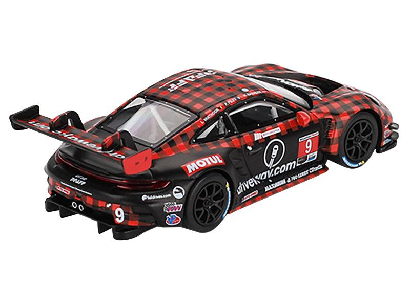 Porsche 911 GT3 R #9 Klaus Bachler - Patrick Pilet - Laurens Vanthoor "Pfaff Motorsports" IMSA GTD Pro Winner "12 Hours of Sebring" (2023) Limited Edition 1/64 Diecast Model Car by Mini GT-DiecastModeler.com