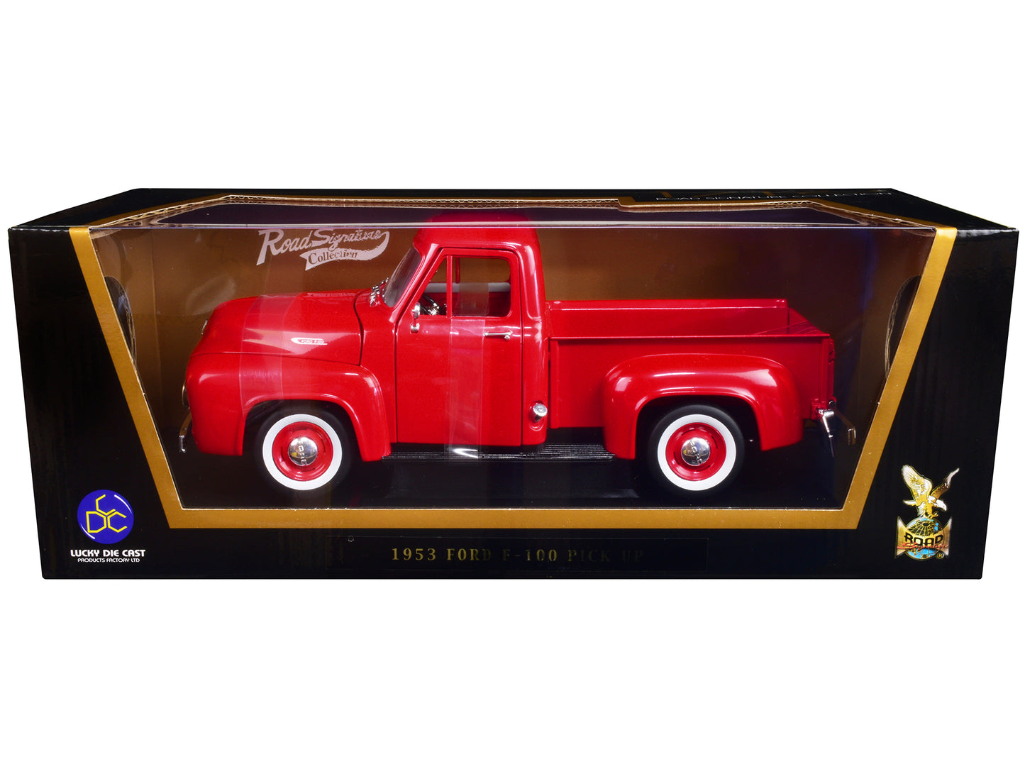 1953 Ford F-100 Pickup Truck Red 1/18 Diecast Model Car by Road Signature