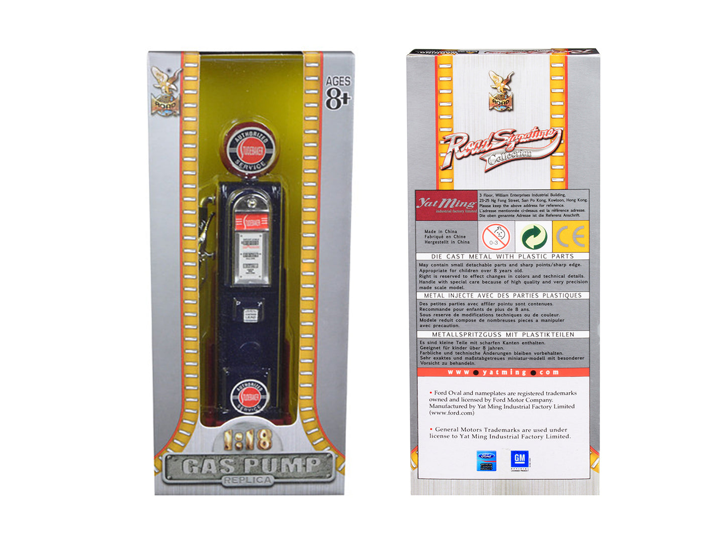 Studebaker Gasoline Vintage Gas Pump Digital 1/18 Diecast Replica by Road Signature