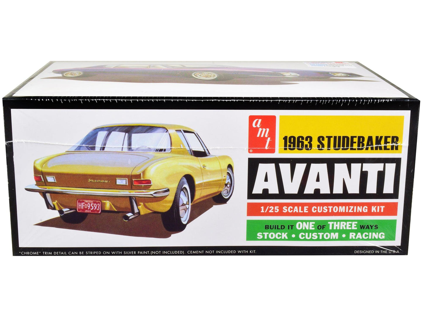 Skill 2 Model Kit 1963 Studebaker Avanti 3 in 1 Kit 1/25 Scale Model Car by AMT-DiecastModeler.com