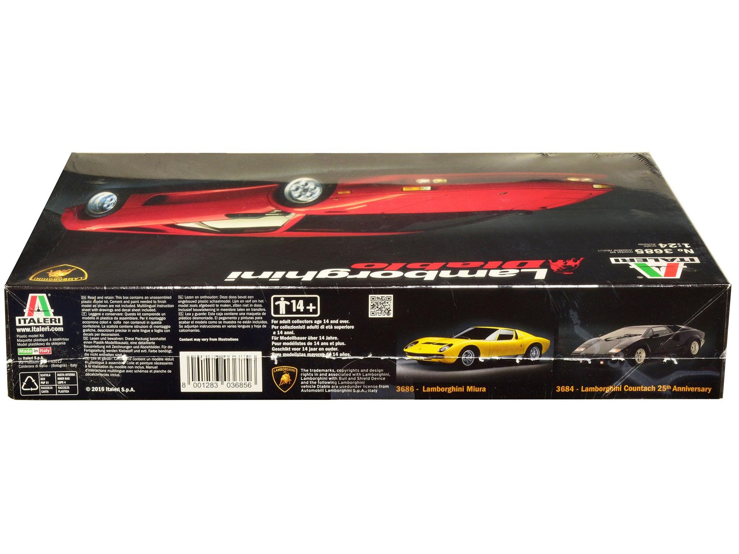 Skill 3 Model Kit Lamborghini Diablo 1/24 Scale Model by Italeri-DiecastModeler.com
