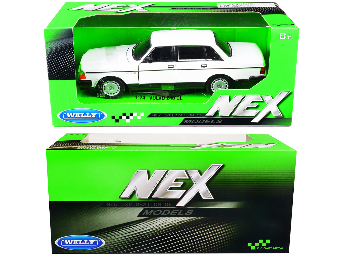 Volvo 240 GL White "NEX Models" 1/24 Diecast Model Car by Welly