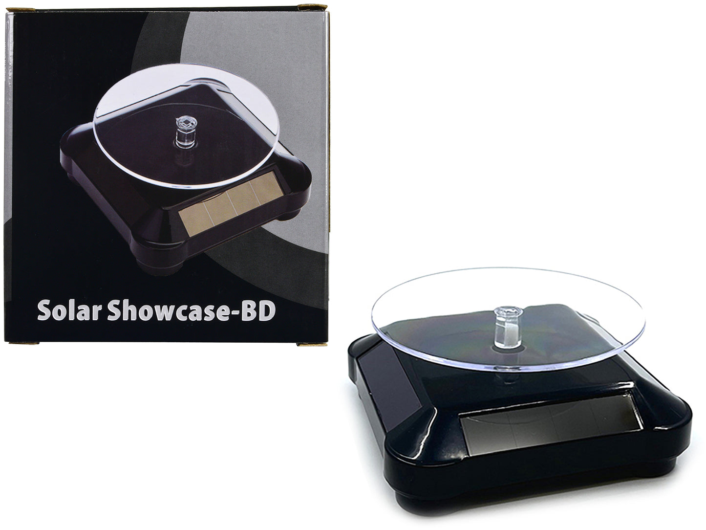 3.5? Solar Rotating Display Stand with Black Base for 1/64 Scale Model Cars11-DiecastModeler.com
