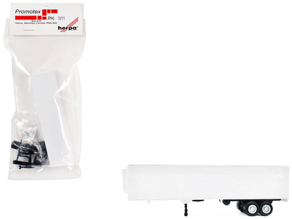 40ft Refrigerated (Reefer) Trailer White 1/87 (HO) Plastic Model by Promotex-DiecastModeler.com